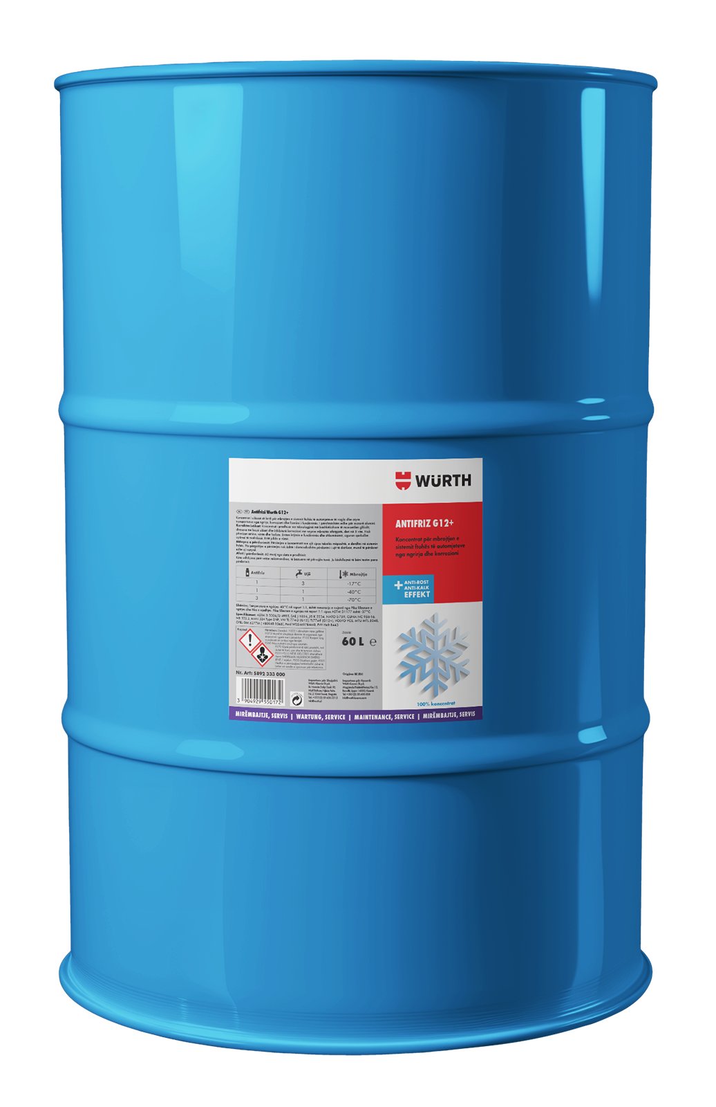 Antifriz WURTH-koncentrat-(G12+)-pembe-60L