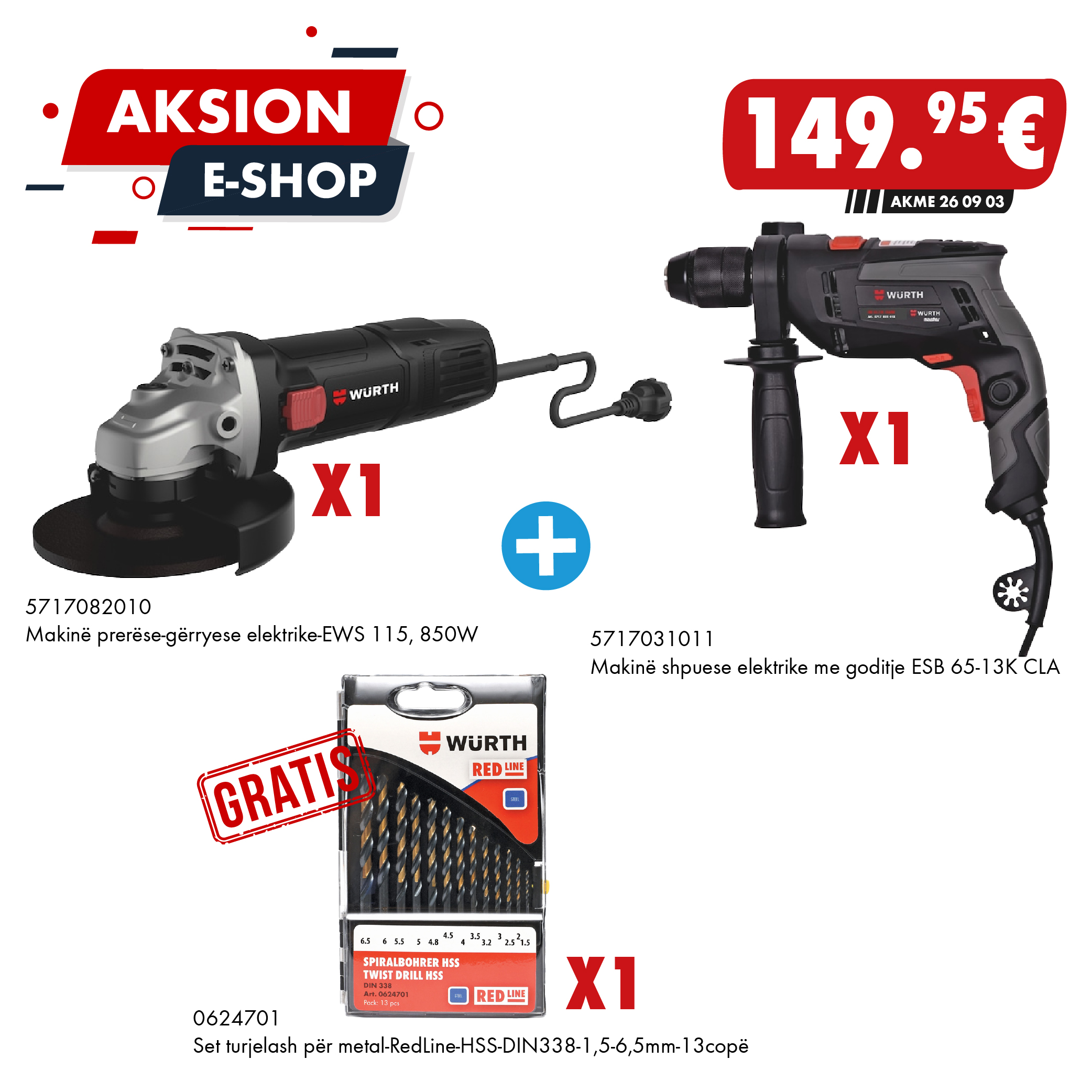 Prerje dhe Shpim – Kompleti Profesional