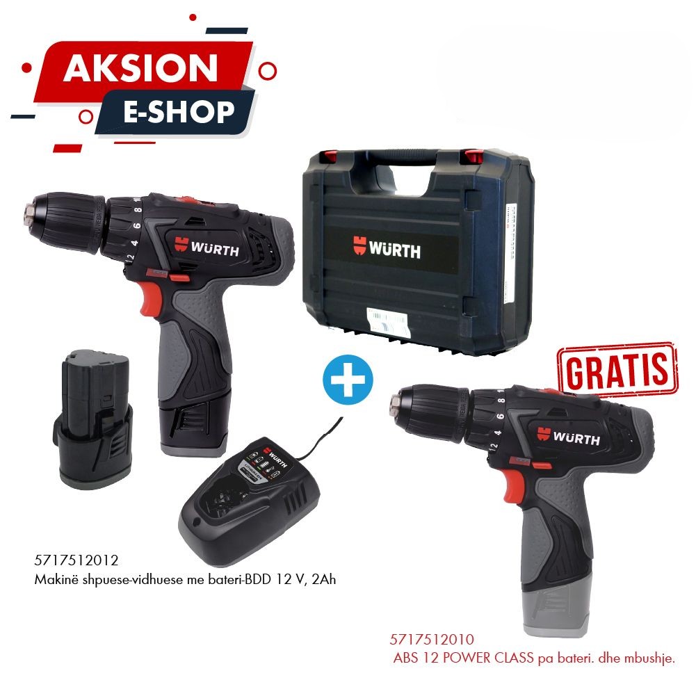 Vidhuese me Goditje 12V + Shpuese GRATIS