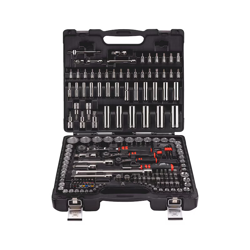 Set çelësa-kokë arpioni-(1/4-3/8-1/2")-169copë